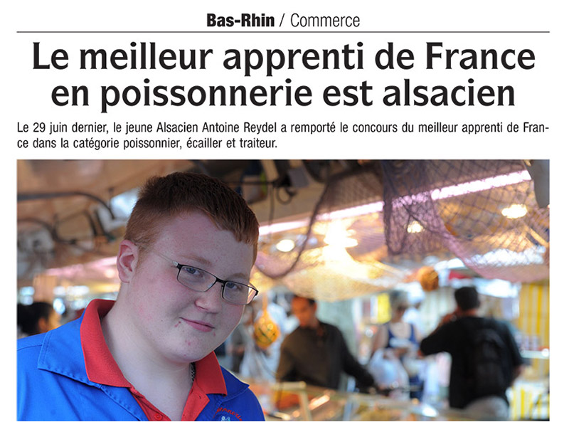 Le meilleur apprenti de France en poissonnerie est alsacien