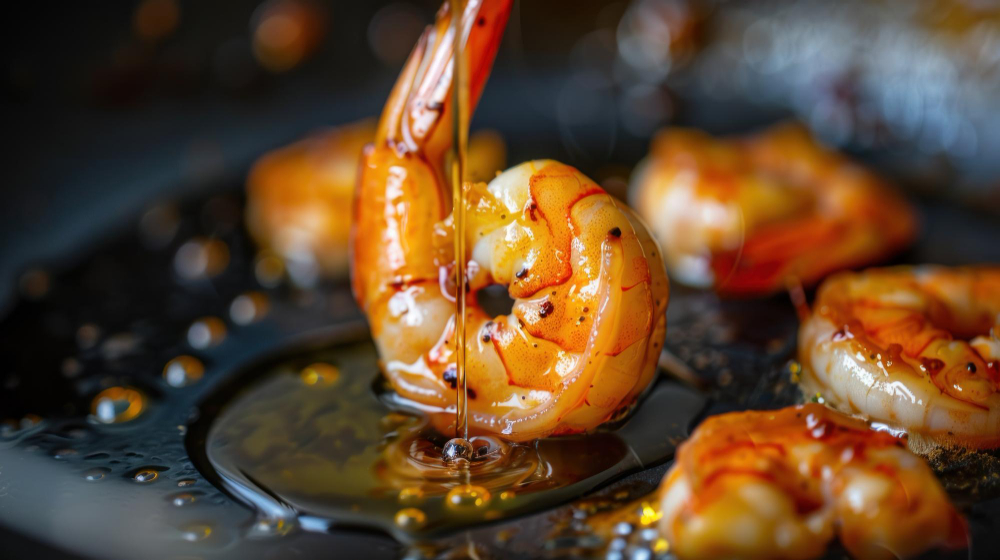 photo d'une recette de crevettes sautées au miel et au raifort d'Alsace