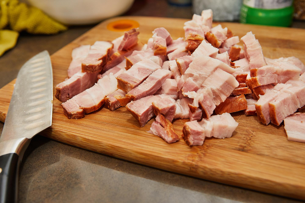 lardons coupés